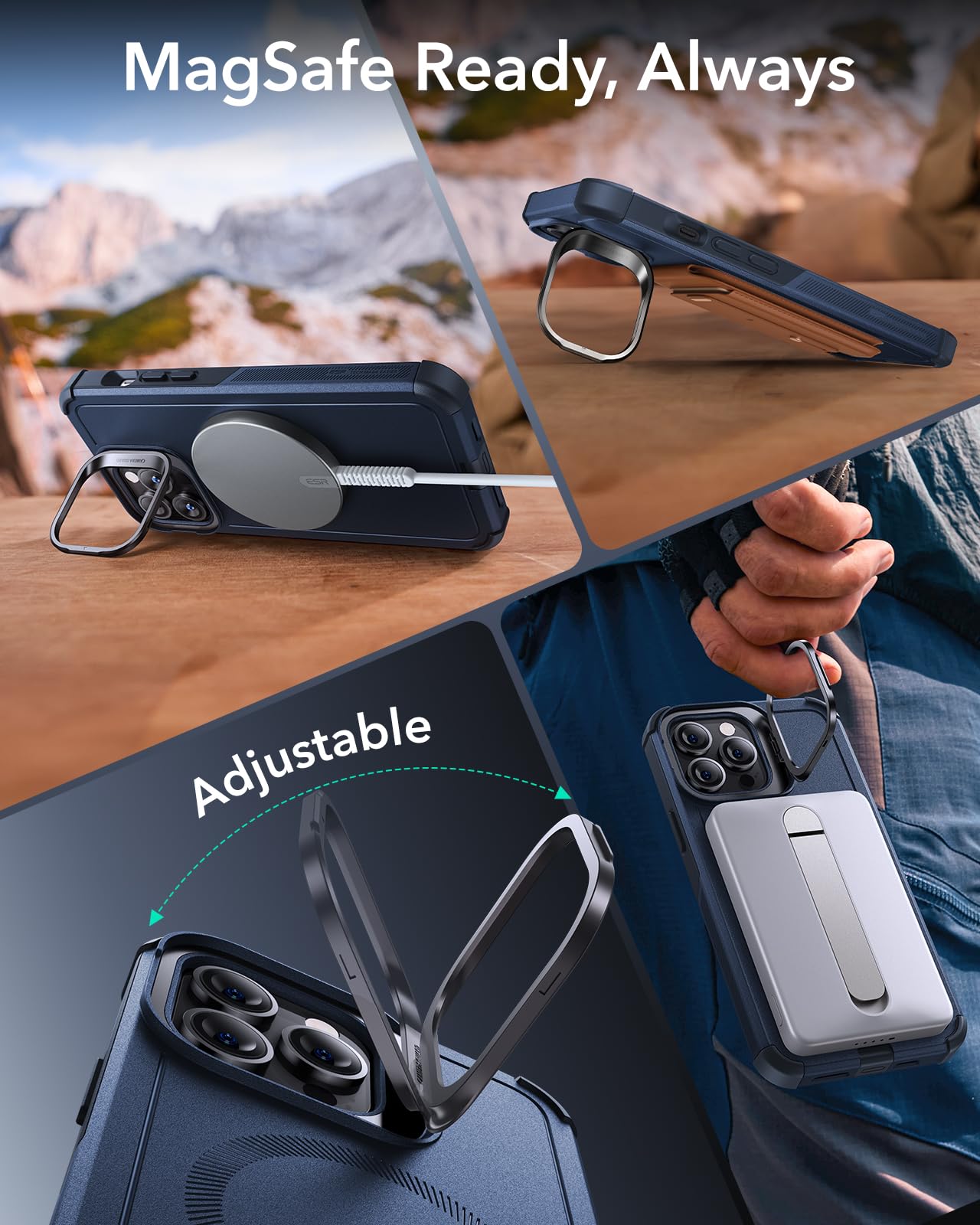 Foto 6 pulgar | Funda De Teléfono Esr Cyber Series Con Soporte Para Iphone 13 Pro Max B - Venta Internacional.