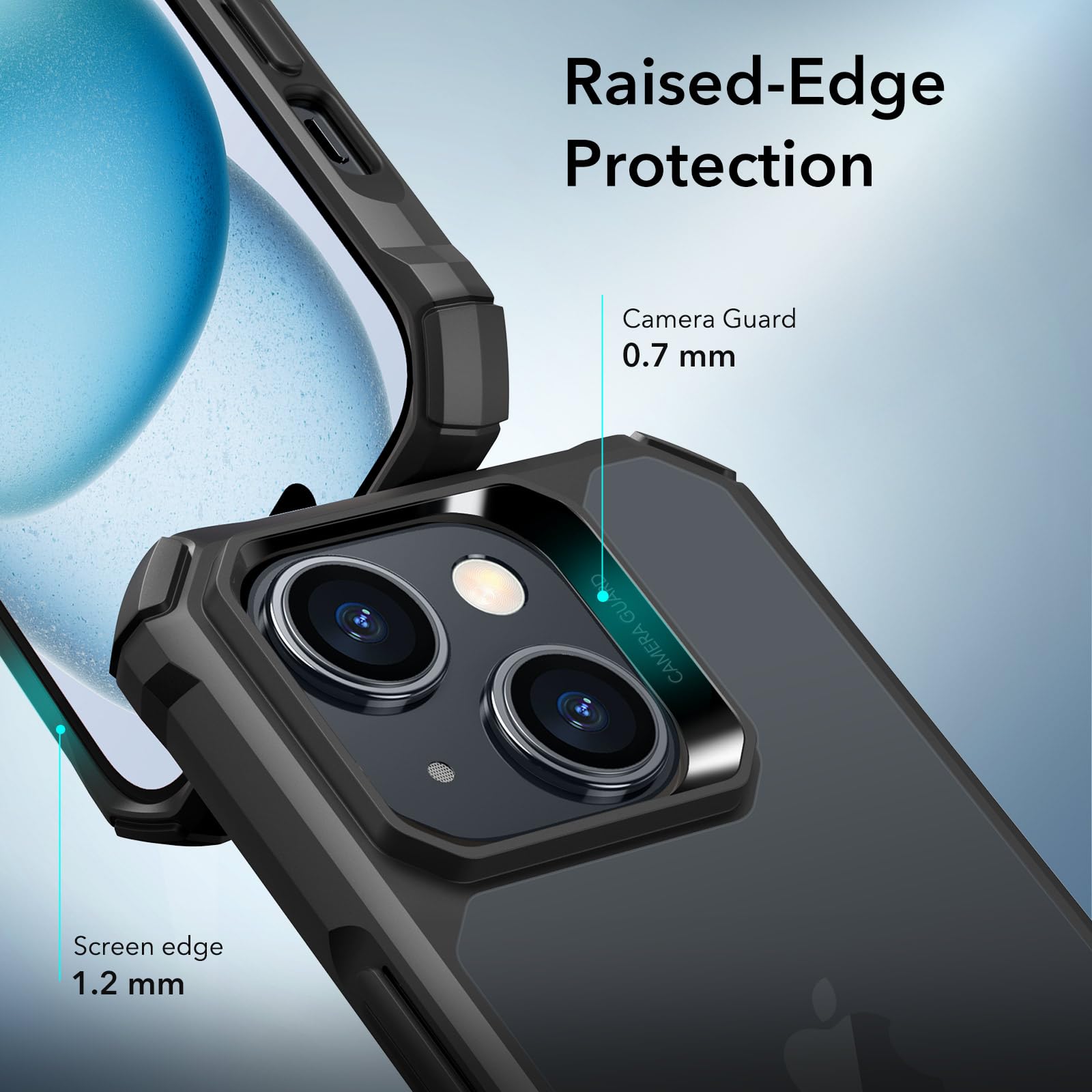Foto 4 | Funda De Teléfono Esr Air Armor Series Para Iphone 15 - Negro Esmerilado - Venta Internacional.