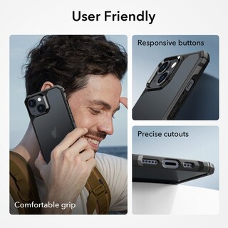 Foto 7 | Funda De Teléfono Esr Air Armor Series Para Iphone 15 - Negro Esmerilado - Venta Internacional.