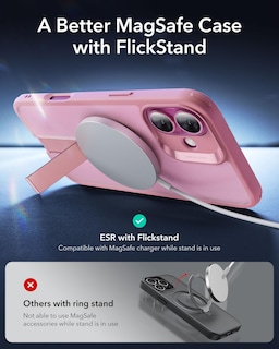 Foto 3 | Funda De Teléfono Esr Boost Series Con Soporte Para Iphone 16 Magsafe Pink - Venta Internacional.