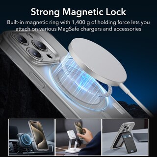 Foto 5 | Funda De Teléfono Esr Para Iphone 15 Pro Max Con Magsafe Frosted Grey - Venta Internacional.