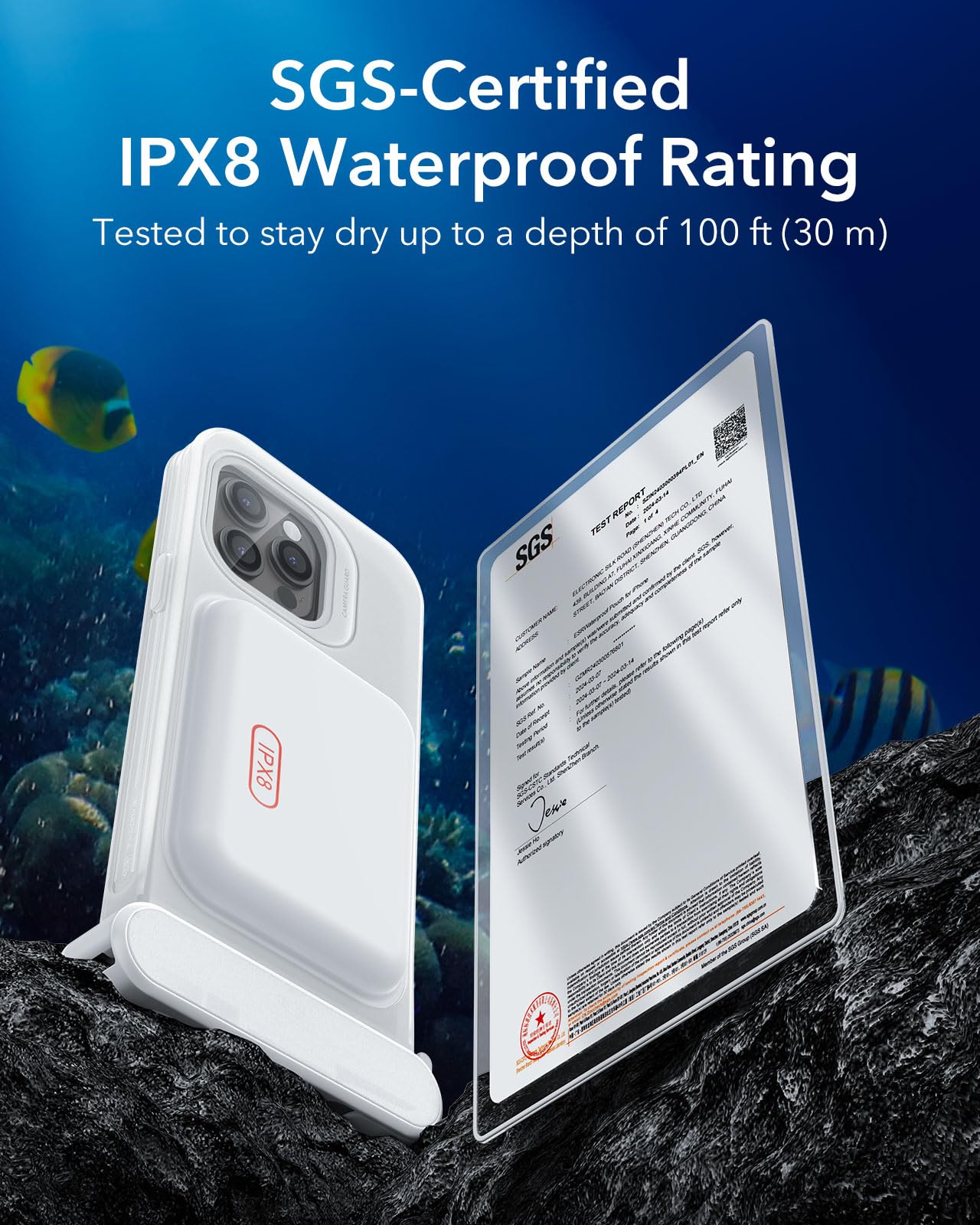 Foto 8 pulgar | Funda Impermeable Esr Para Iphone 15 Pro Max/14 Pro Max - Venta Internacional.