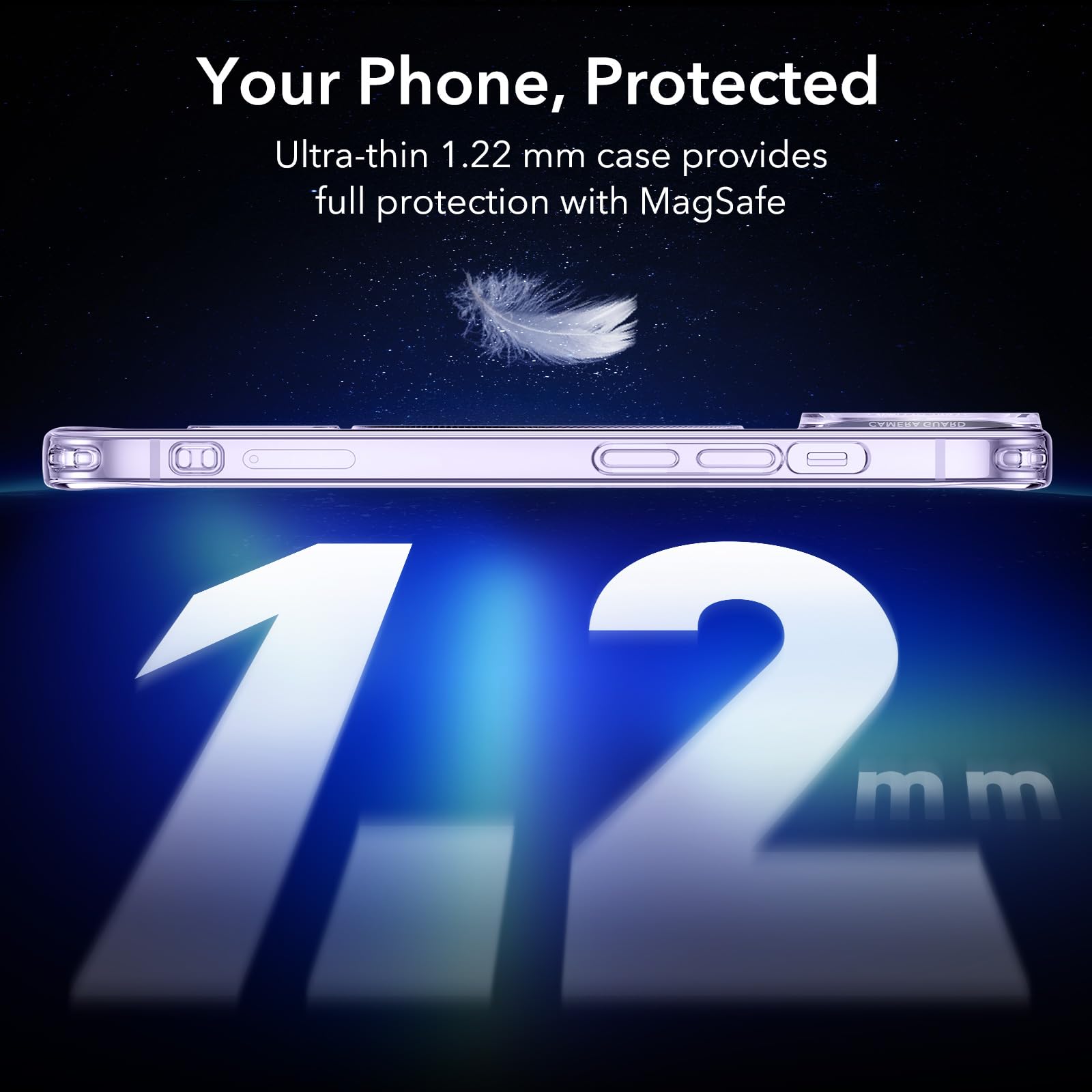 Foto 2 | Funda De Teléfono Esr Zero Series Para Iphone 14/13 Con Magsafe Clear Purple - Venta Internacional.