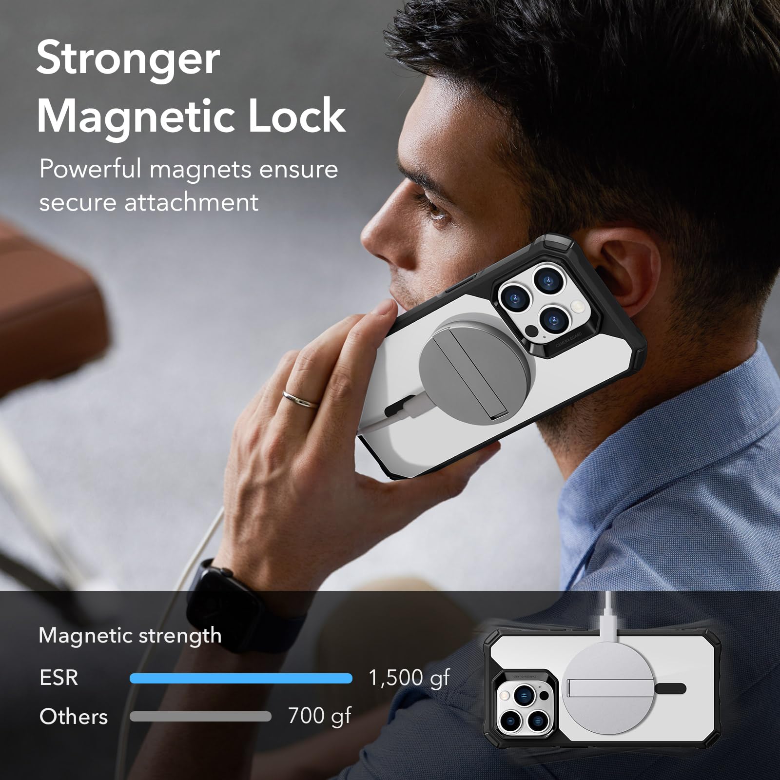 Foto 4 pulgar | Funda De Teléfono Esr Air Armor Halolock Para Iphone 14 Pro Max - Venta Internacional.