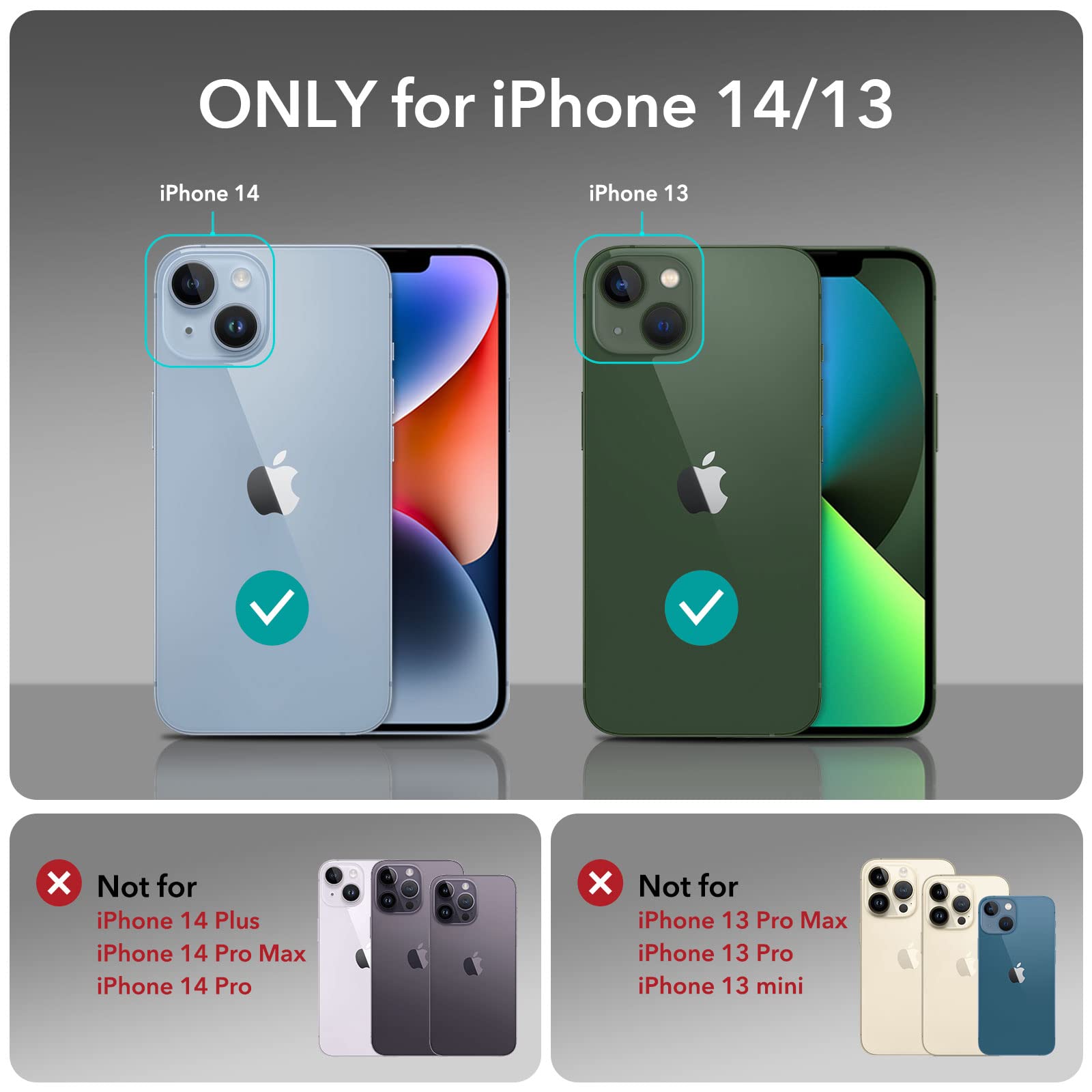 Foto 2 | Funda De Teléfono Esr Metal Kickstand Para Iphone 14/13 Con 3 Modos De Soporte - Venta Internacional.