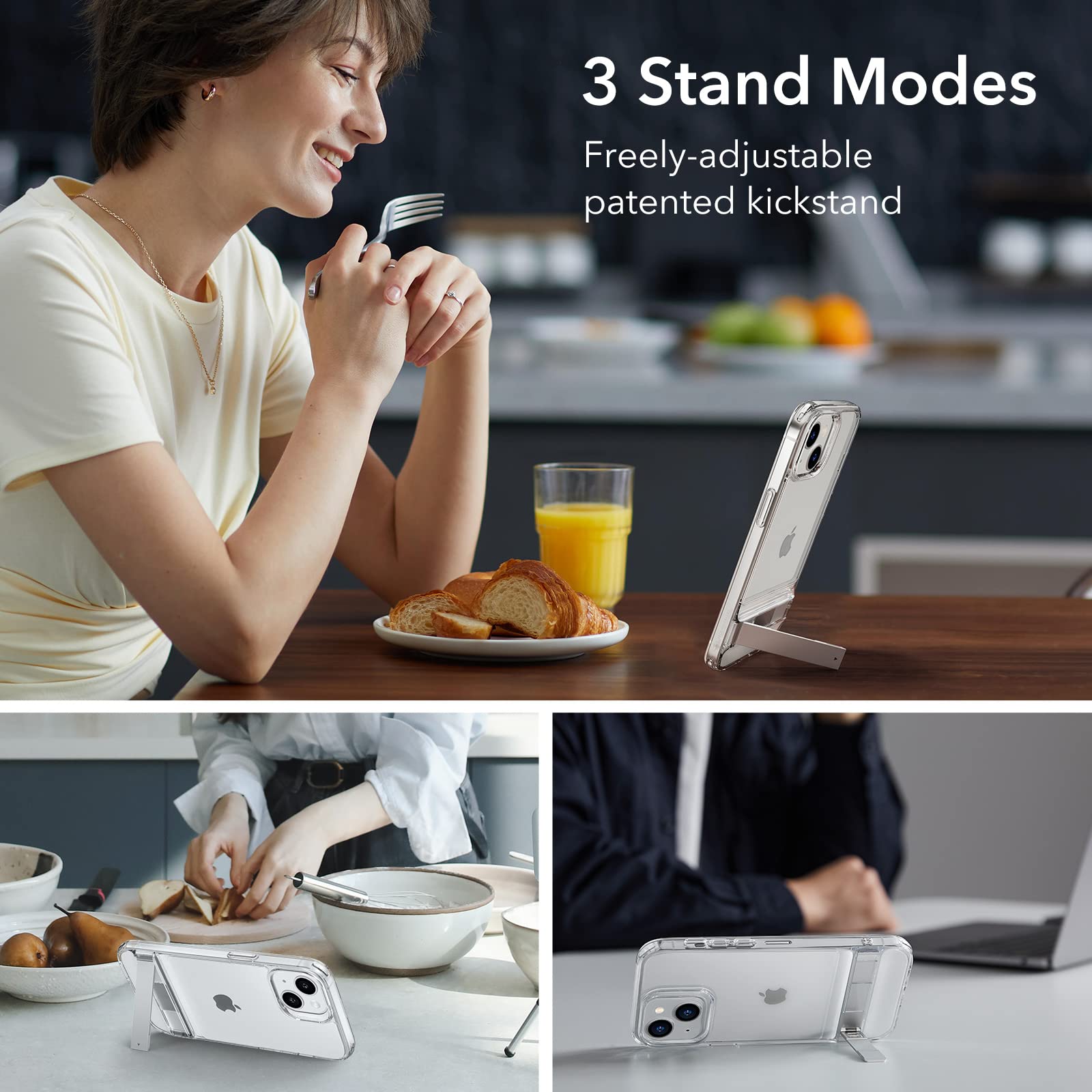 Foto 4 pulgar | Funda De Teléfono Esr Metal Kickstand Para Iphone 14/13 Con 3 Modos De Soporte - Venta Internacional.
