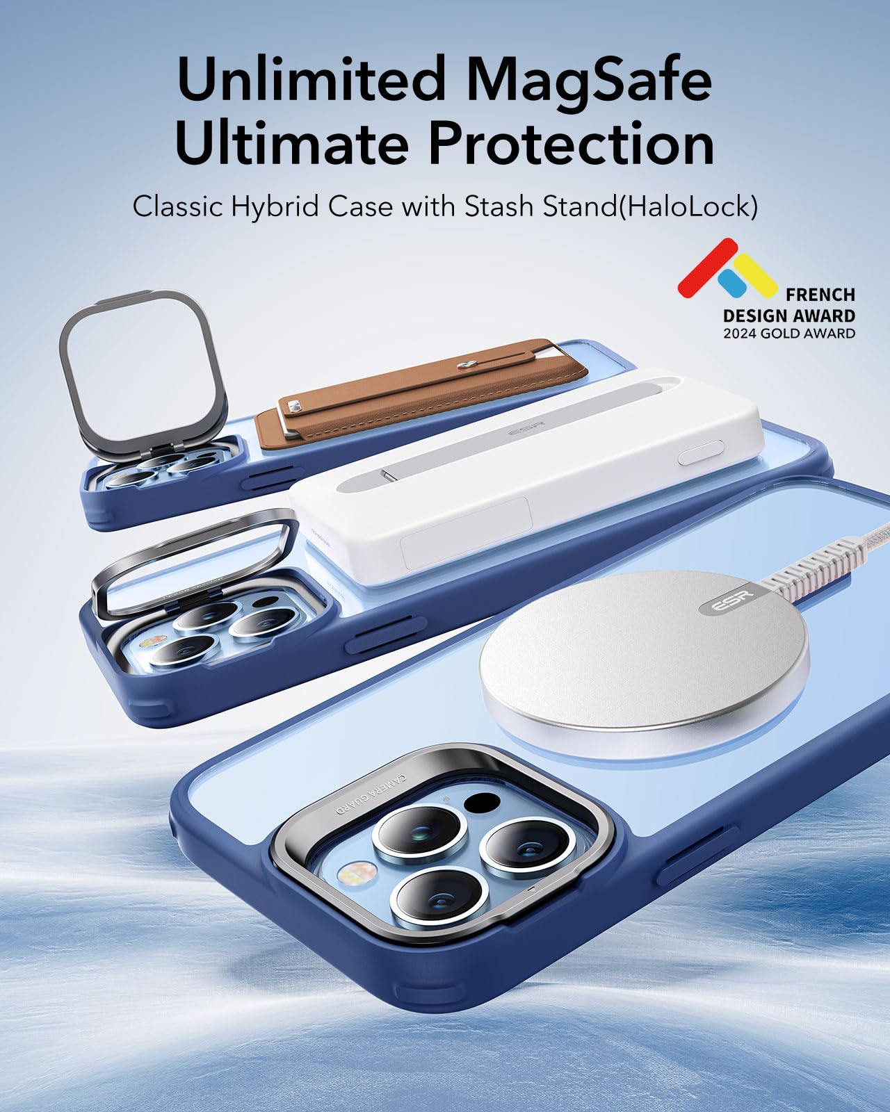 Foto 2 | Funda De Teléfono Esr Para Iphone 13 Pro Max Con Magsafe Clear Blue - Venta Internacional.