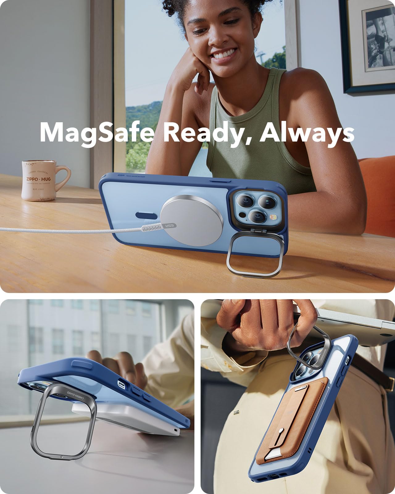 Foto 4 | Funda De Teléfono Esr Para Iphone 13 Pro Max Con Magsafe Clear Blue - Venta Internacional.