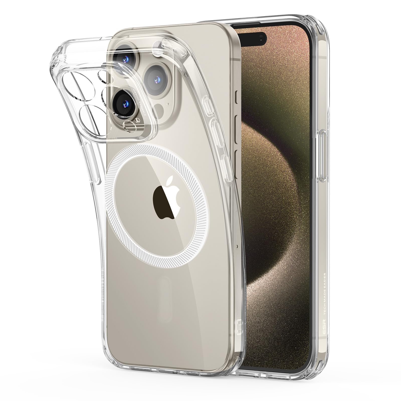 Foto 2 pulgar | Funda De Teléfono Esr Para Iphone 15 Pro Clear, Compatible Con Magsafe - Venta Internacional.