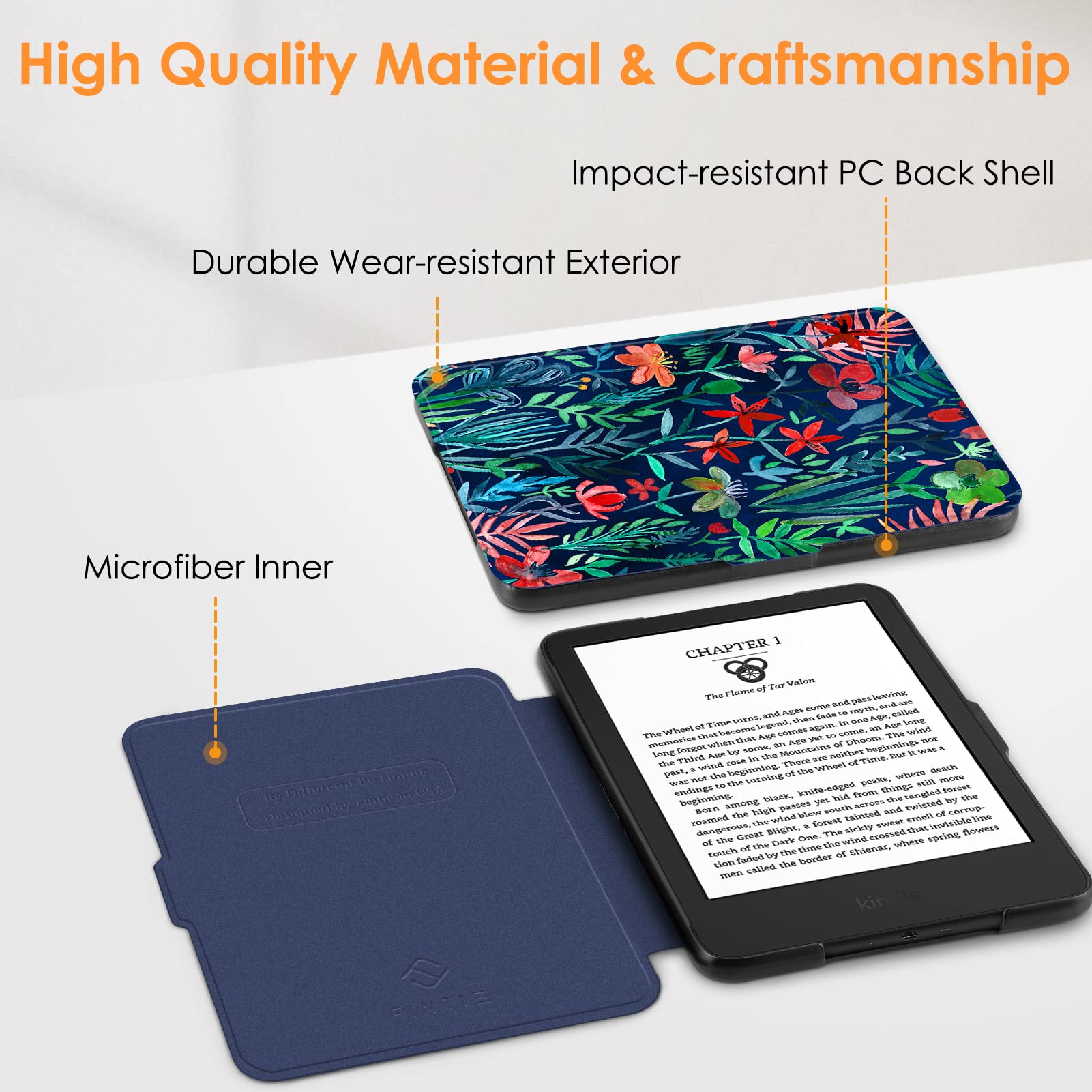 Foto 6 pulgar | Funda Fintie Slimshell Para Kindle 11.ª Generación 2024/2022 - Jungle - Venta Internacional.