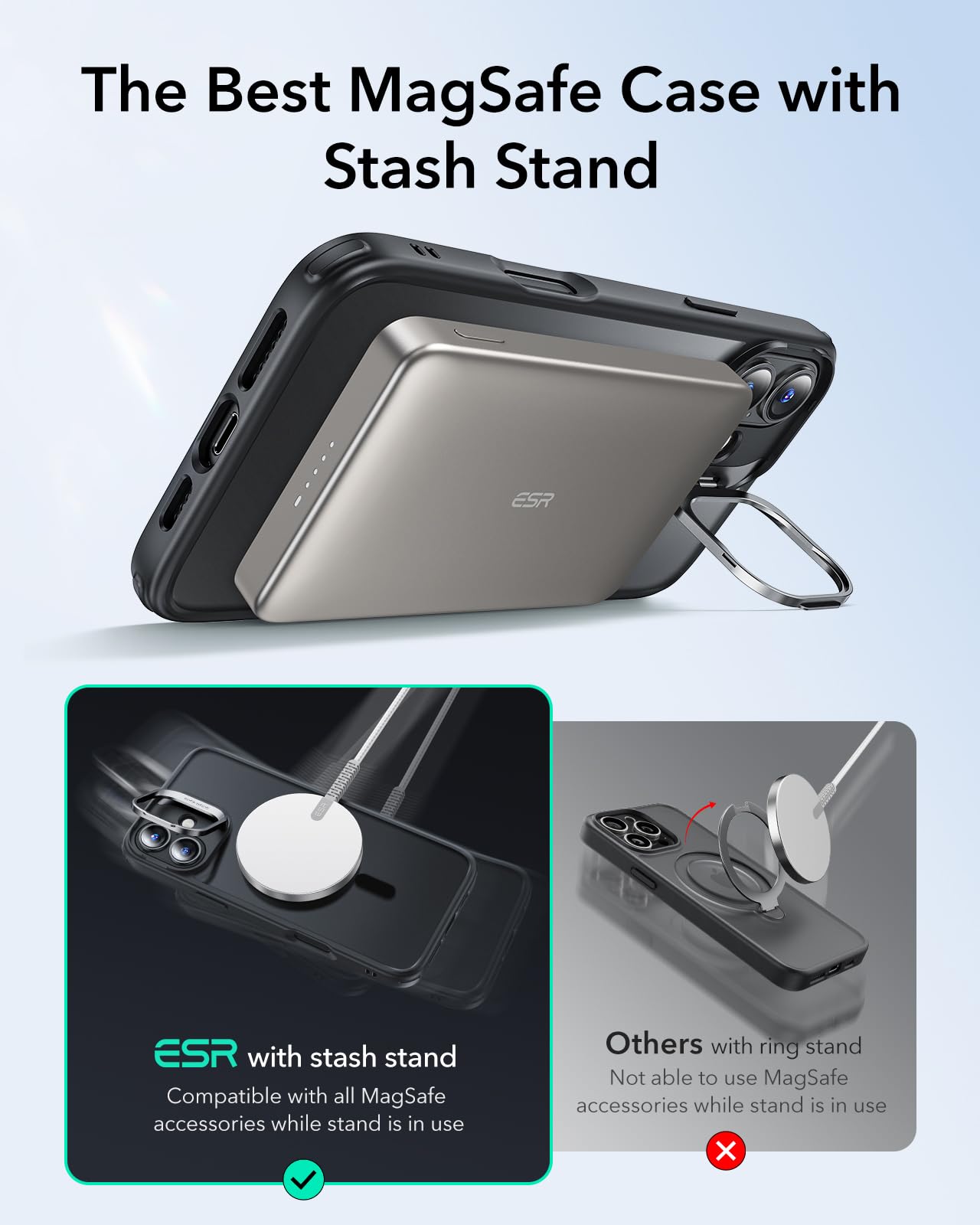 Foto 5 pulgar | Funda De Teléfono Esr Para Iphone 16 Plus Con Magsafe Frosted Black - Venta Internacional.