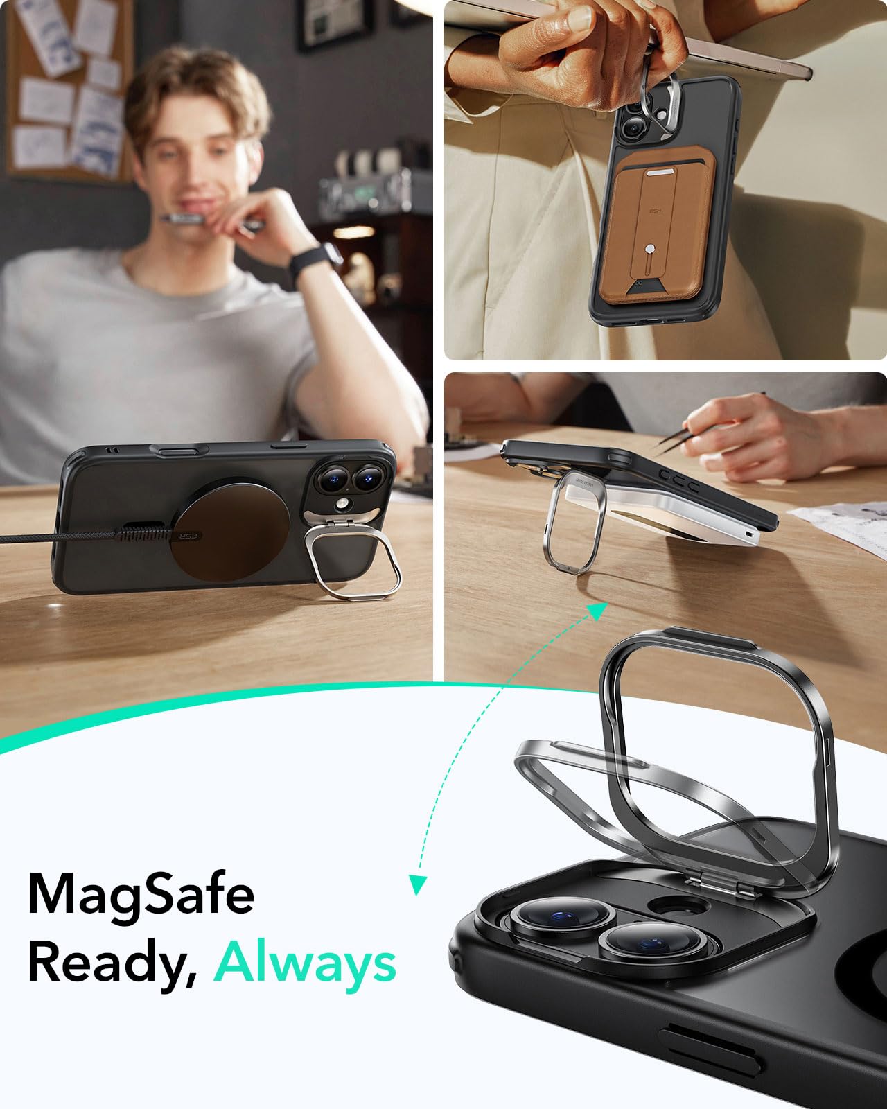 Foto 5 | Funda De Teléfono Esr Para Iphone 16 Plus Con Magsafe Frosted Black - Venta Internacional.