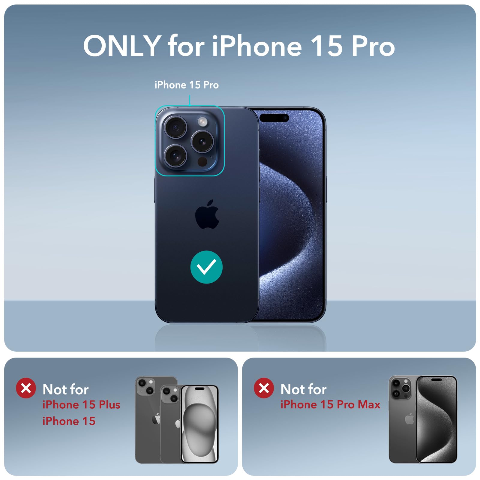 Foto 2 | Funda De Teléfono Esr Air Armor Series Para Iphone 15 Pro - Transparente - Venta Internacional.