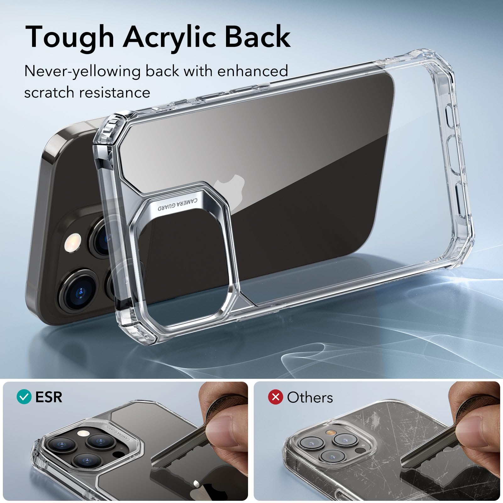 Foto 6 pulgar | Funda De Teléfono Esr Air Armor Series Para Iphone 15 Pro - Transparente - Venta Internacional.