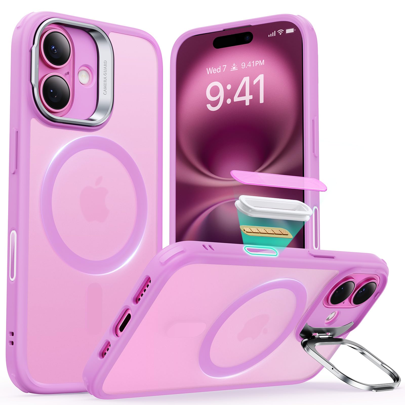 Foto 1 | Funda Esr Para Iphone 16 Con Control De Cámara Magsafe, Color Rosa - Venta Internacional.