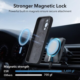 Foto 3 | Funda Esr Para Iphone 15 Pro Con Magsafe, Silicona, Negra - Venta Internacional.