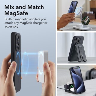 Foto 7 | Funda Esr Para Iphone 15 Pro Con Magsafe, Silicona, Negra - Venta Internacional.