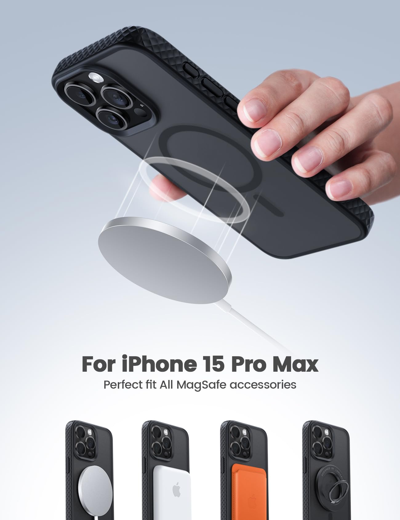 Foto 7 pulgar | Funda Magnética Lamicall Para Iphone 15 Pro Max Magsafe - Venta Internacional.