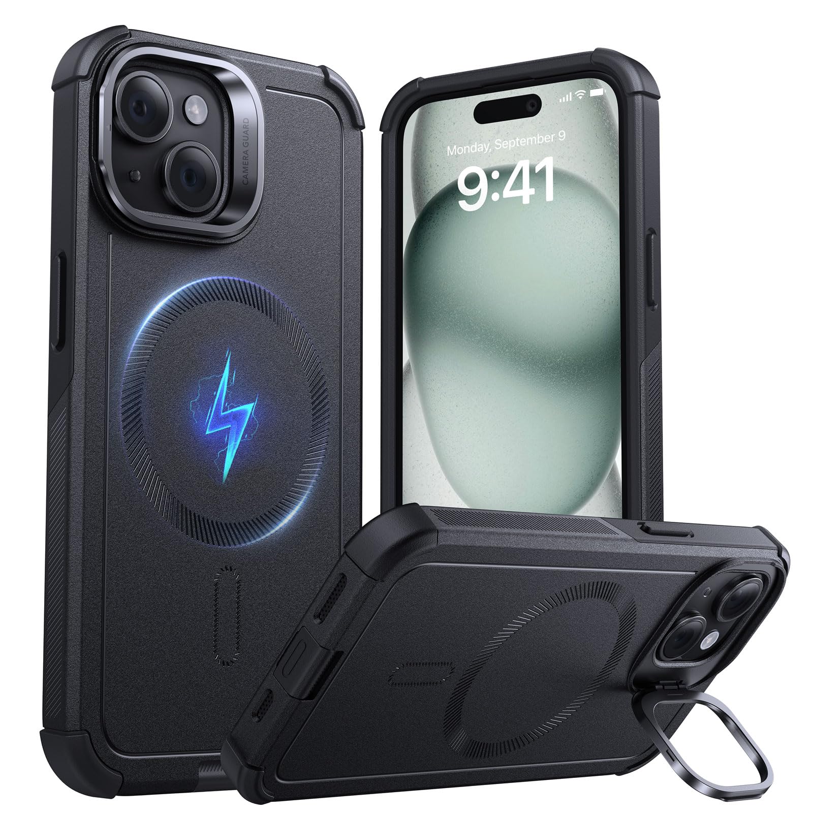 Foto 2 pulgar | Funda De Teléfono Esr Cyber Series Con Soporte Para Iphone 15 Negra - Venta Internacional.
