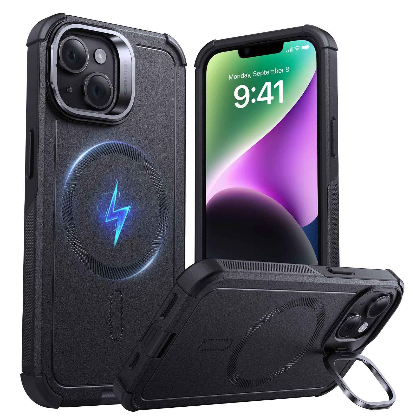 Foto 2 pulgar | Funda De Teléfono Esr Cyber Series Con Soporte Para Iphone 14/13 Negra - Venta Internacional.