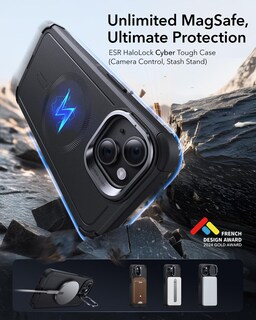 Foto 2 | Funda De Teléfono Esr Cyber Series Con Soporte Para Iphone 14/13 Negra - Venta Internacional.
