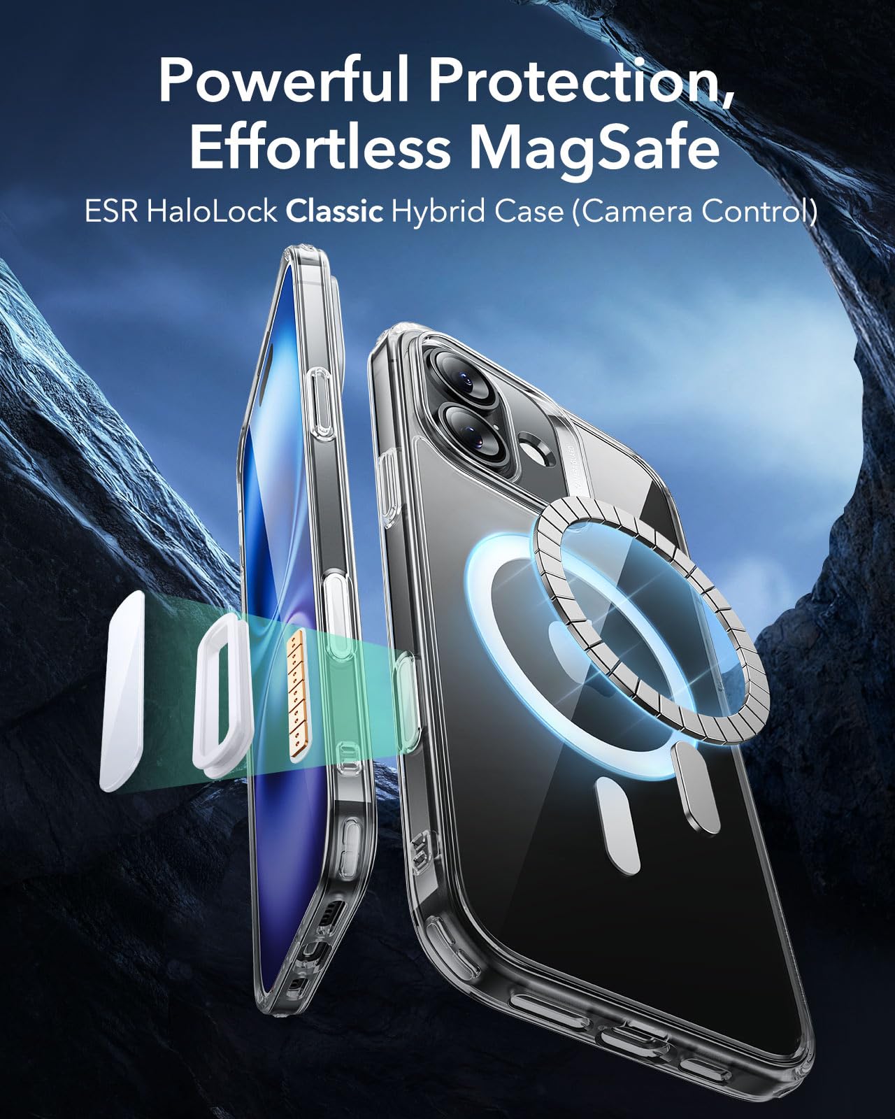 Foto 3 | Funda De Teléfono Esr Para Iphone 16 Plus Con Magsafe Frosted Black - Venta Internacional.
