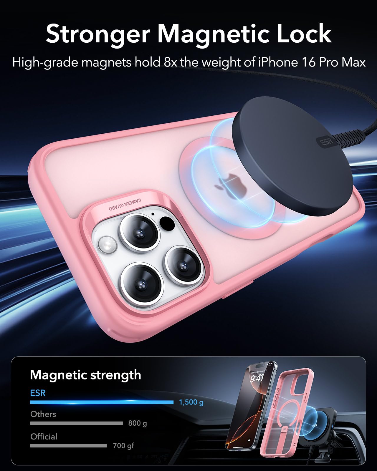 Foto 4 pulgar | Funda Esr Boost Series Con Soporte Para Iphone 16 Pro Max - Venta Internacional.