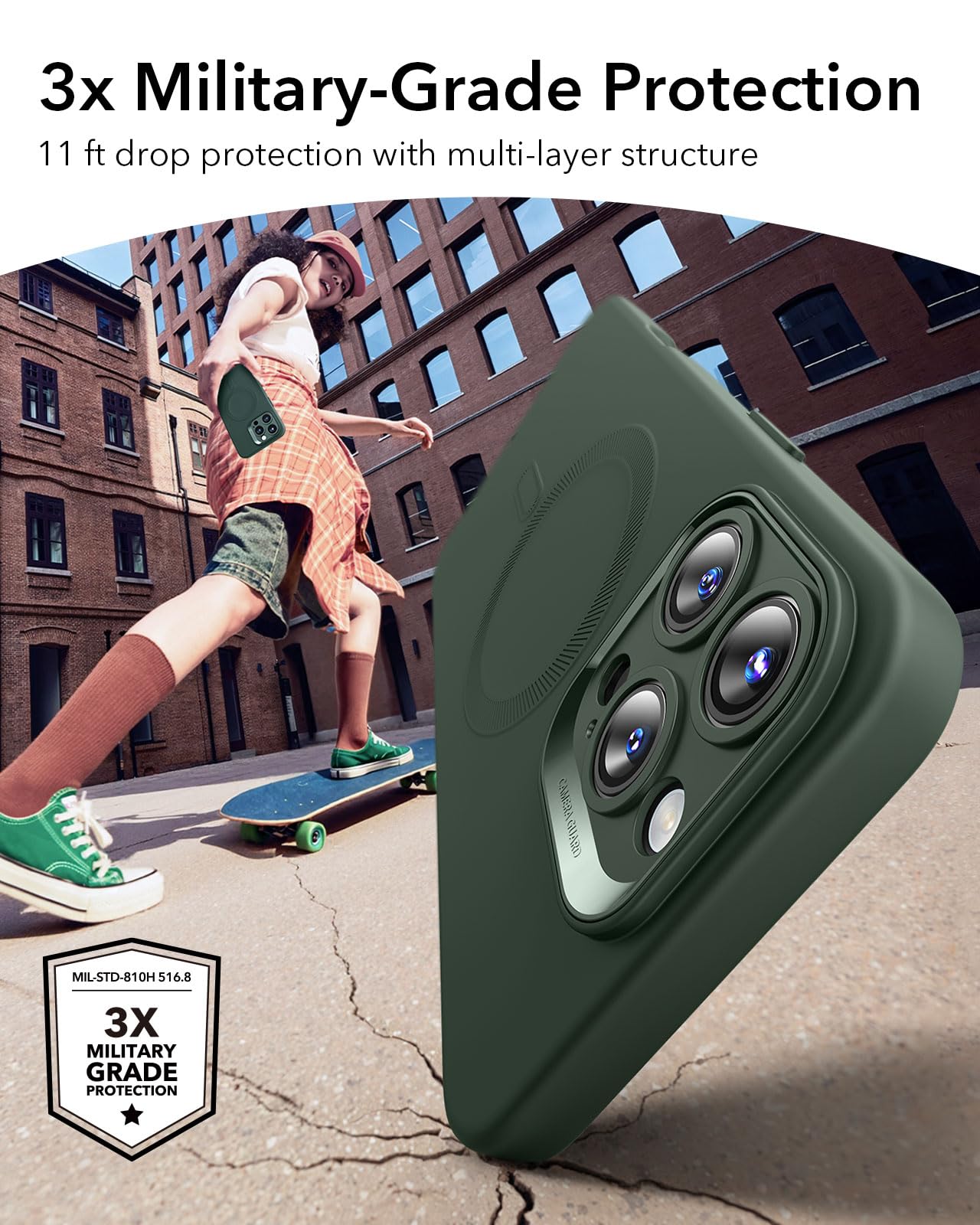 Foto 3 | Funda De Teléfono Esr Para Iphone 16 Pro Max Con Magsafe Green - Venta Internacional.