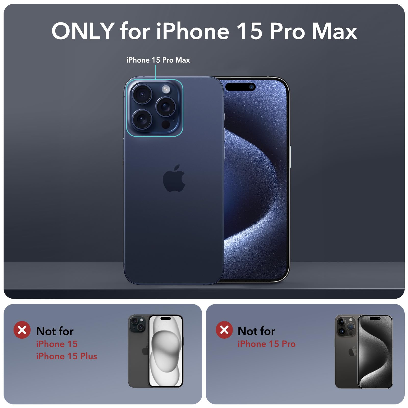 Foto 3 pulgar | Funda Esr Para Iphone 15 Pro Max Con Soporte Magsafe, Color Gris Transparente - Venta Internacional.