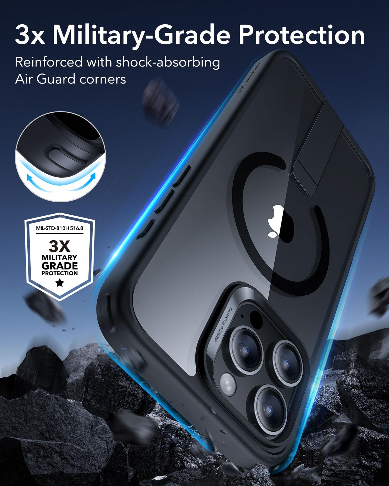 Foto 5 | Funda De Teléfono Esr Para Iphone 16 Pro Max Con Soporte Magsafe Clear - Venta Internacional.