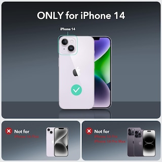 Foto 2 | Funda De Teléfono Esr Para Iphone 14 Con Vidrio Templado Rojo Transparente - Venta Internacional.