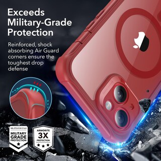 Foto 4 | Funda De Teléfono Esr Para Iphone 14 Con Vidrio Templado Rojo Transparente - Venta Internacional.