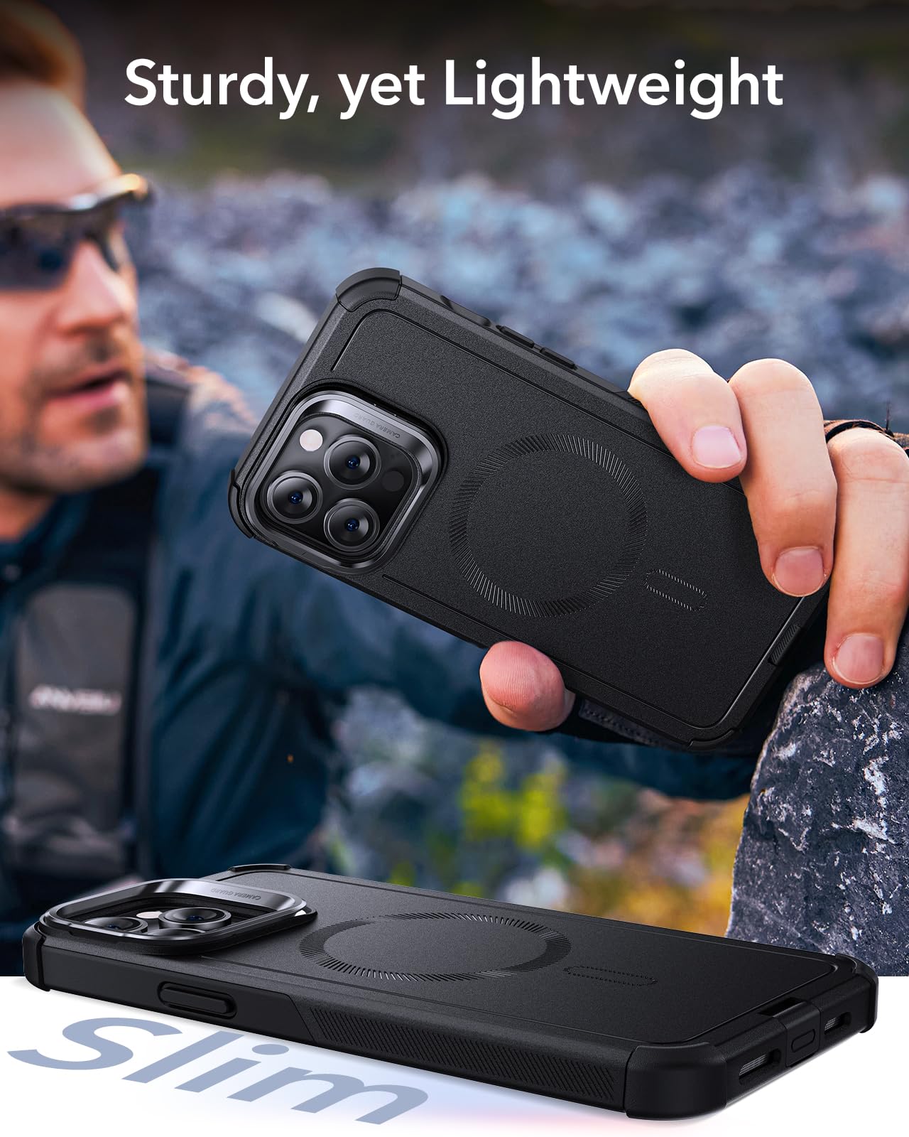Foto 8 pulgar | Funda De Teléfono Esr Cyber Series Con Soporte Para Iphone 13 Pro Max, Color Negro - Venta Internacional.