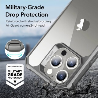 Foto 3 | Funda De Teléfono Esr Air Armor Series Para Iphone 15 Pro - Gris Transparente - Venta Internacional.