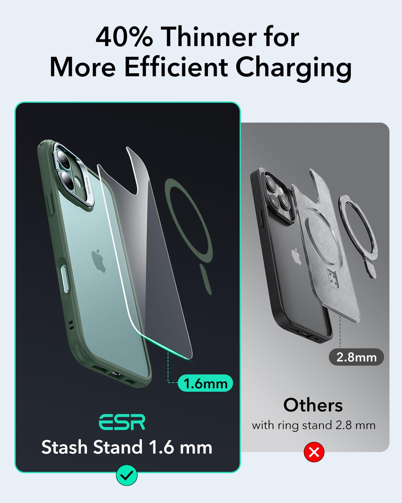Foto 6 | Funda De Teléfono Esr Para Iphone 16 Plus Con Magsafe Clear Green - Venta Internacional.