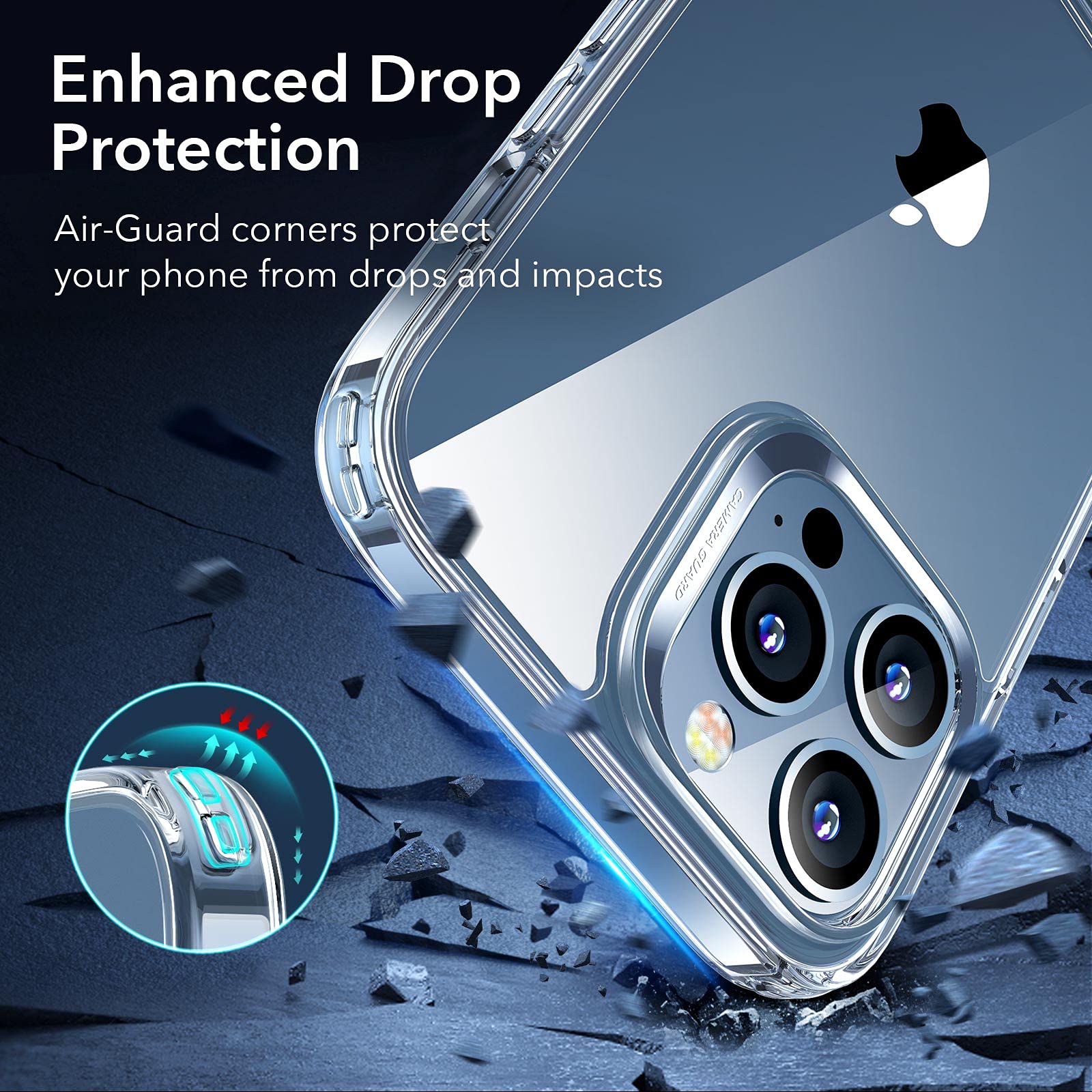 Foto 5 pulgar | Funda De Teléfono Esr Metal Kickstand Para Iphone 13 Pro Max Clear - Venta Internacional.