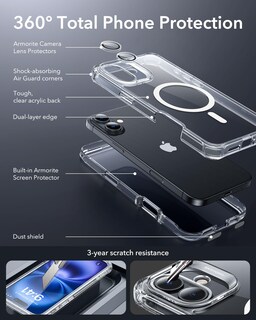 Foto 3 | Funda De Teléfono Esr Para Iphone 16 Con Magsafe, Transparente De Cuerpo Completo - Venta Internacional.