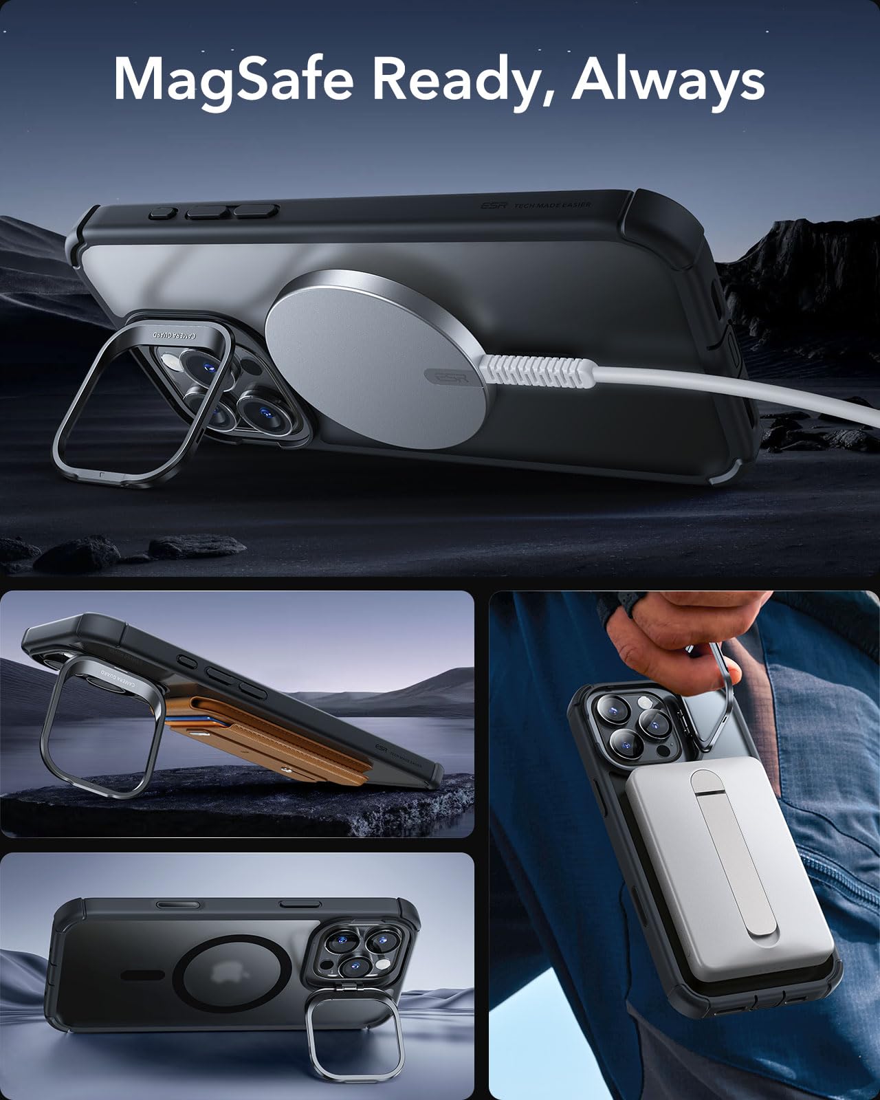 Foto 6 | Funda Esr Para Iphone 16 Pro Max Con Soporte Y Botón De Control De Cámara - Venta Internacional.