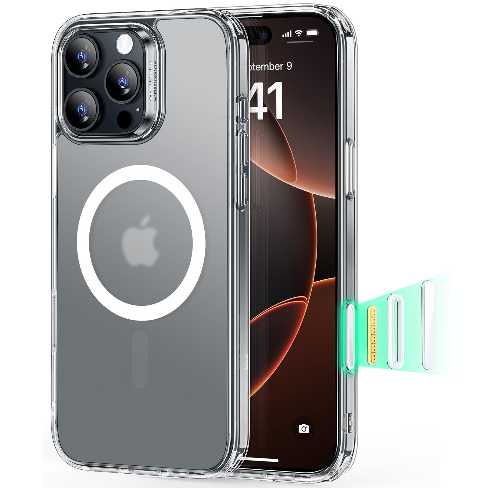 Foto 2 pulgar | Funda De Teléfono Esr Para Iphone 16 Pro Max Con Magsafe Frosted Clear - Venta Internacional.