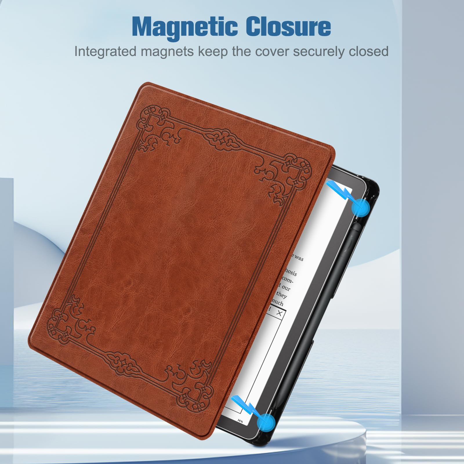 Foto 5 pulgar | Funda Fintie Slim Para Kindle Scribe 10.2 Con Soporte Para Bolígrafos, Color Marrón - Venta Internacional.