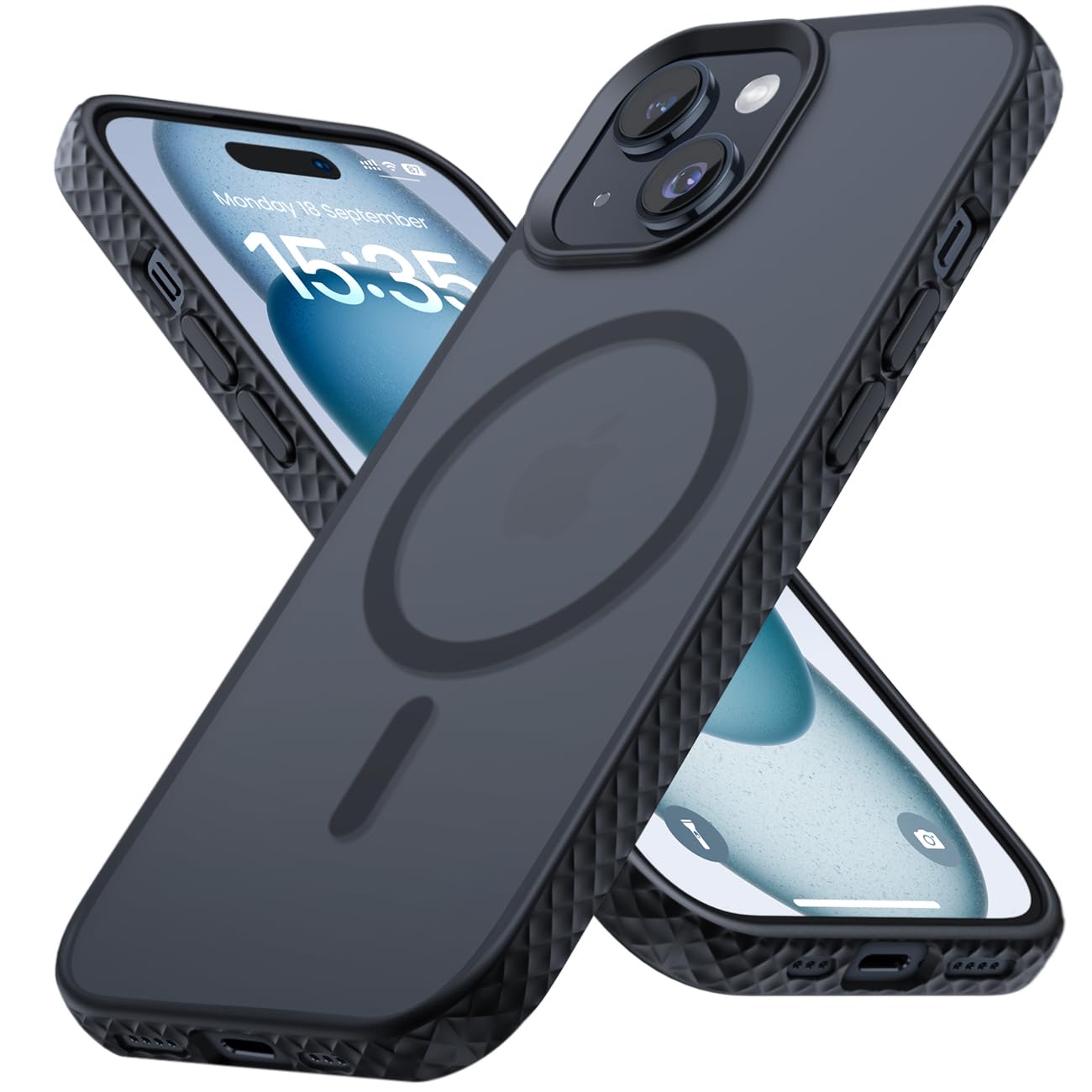 Foto 2 pulgar | Funda Magnética Lamicall Para Iphone 15 Con Magsafe Black - Venta Internacional.