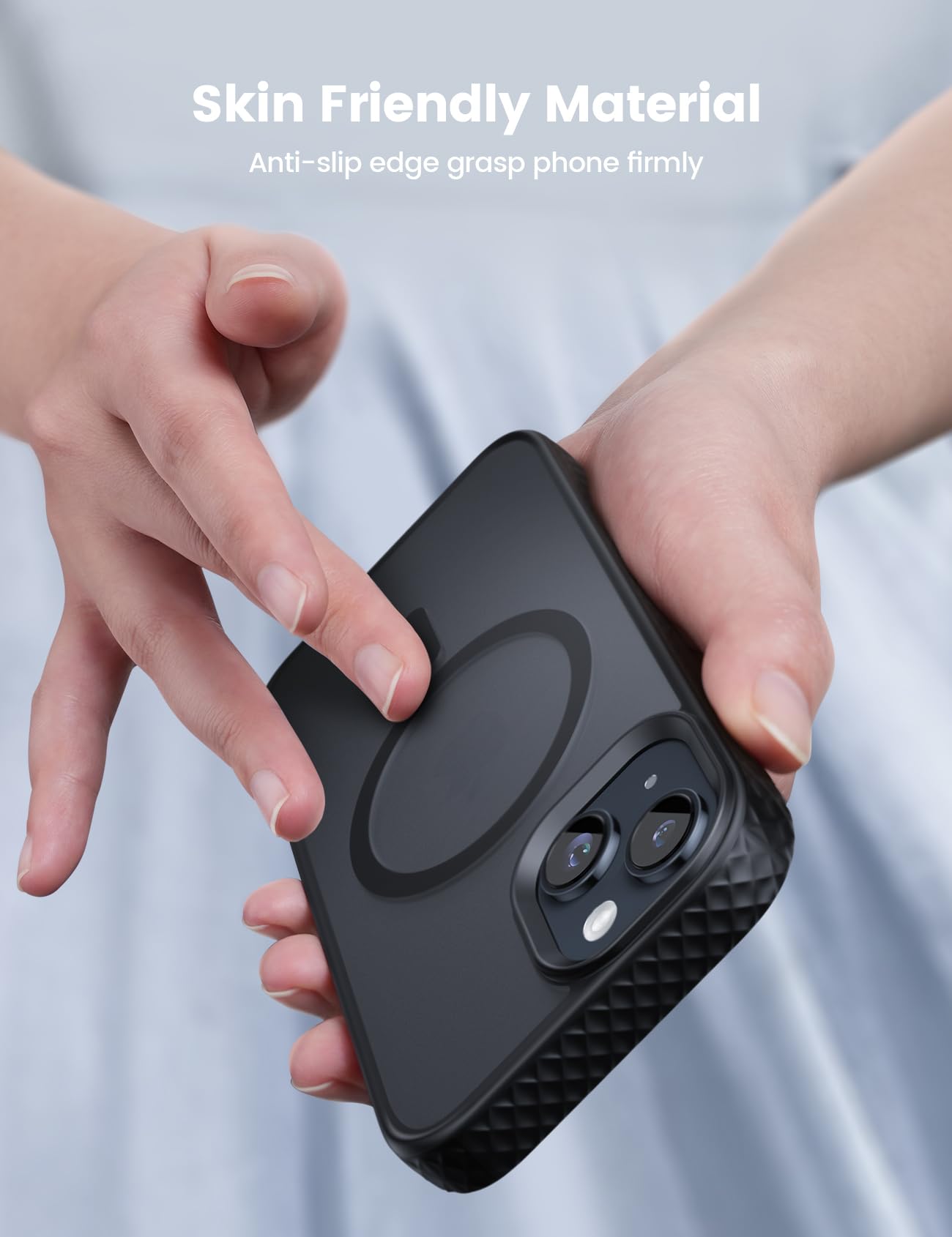 Foto 5 pulgar | Funda Magnética Lamicall Para Iphone 15 Con Magsafe Black - Venta Internacional.