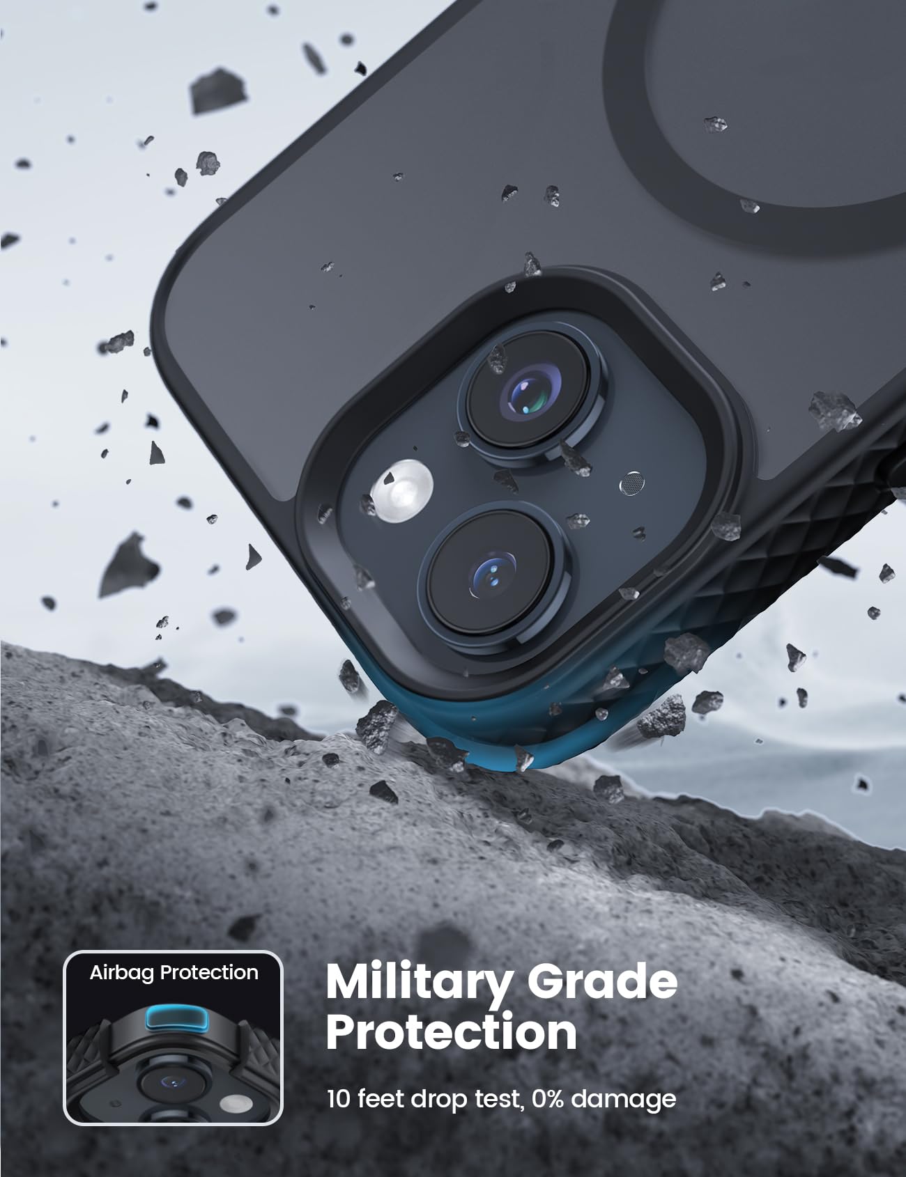 Foto 7 pulgar | Funda Magnética Lamicall Para Iphone 15 Con Magsafe Black - Venta Internacional.
