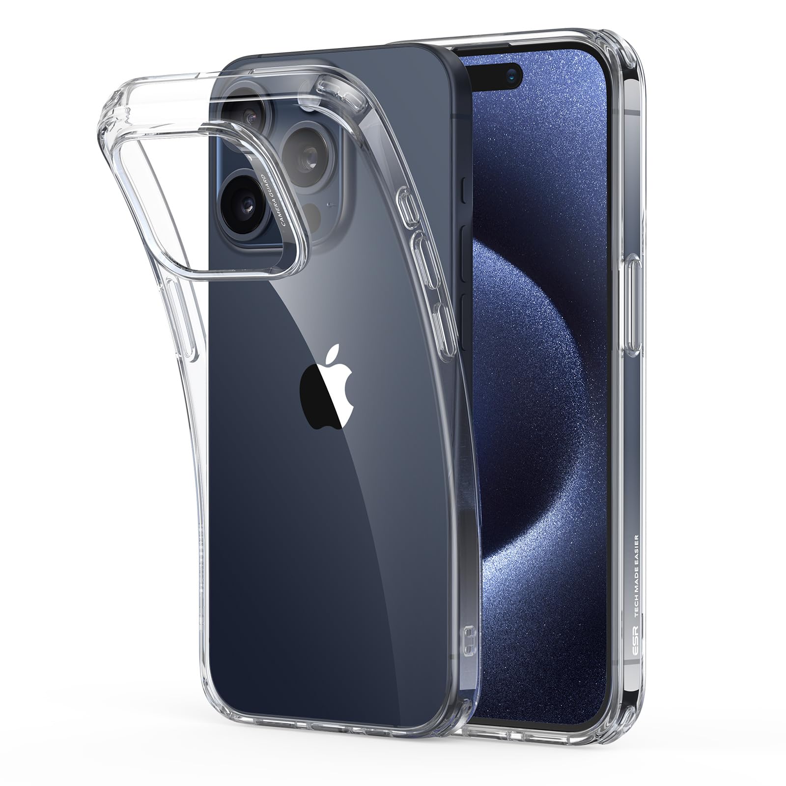 Funda De Teléfono Esr Clear Para Iphone 15 Pro A Prueba De Golpes, Amarillenta- - Venta Internacional.