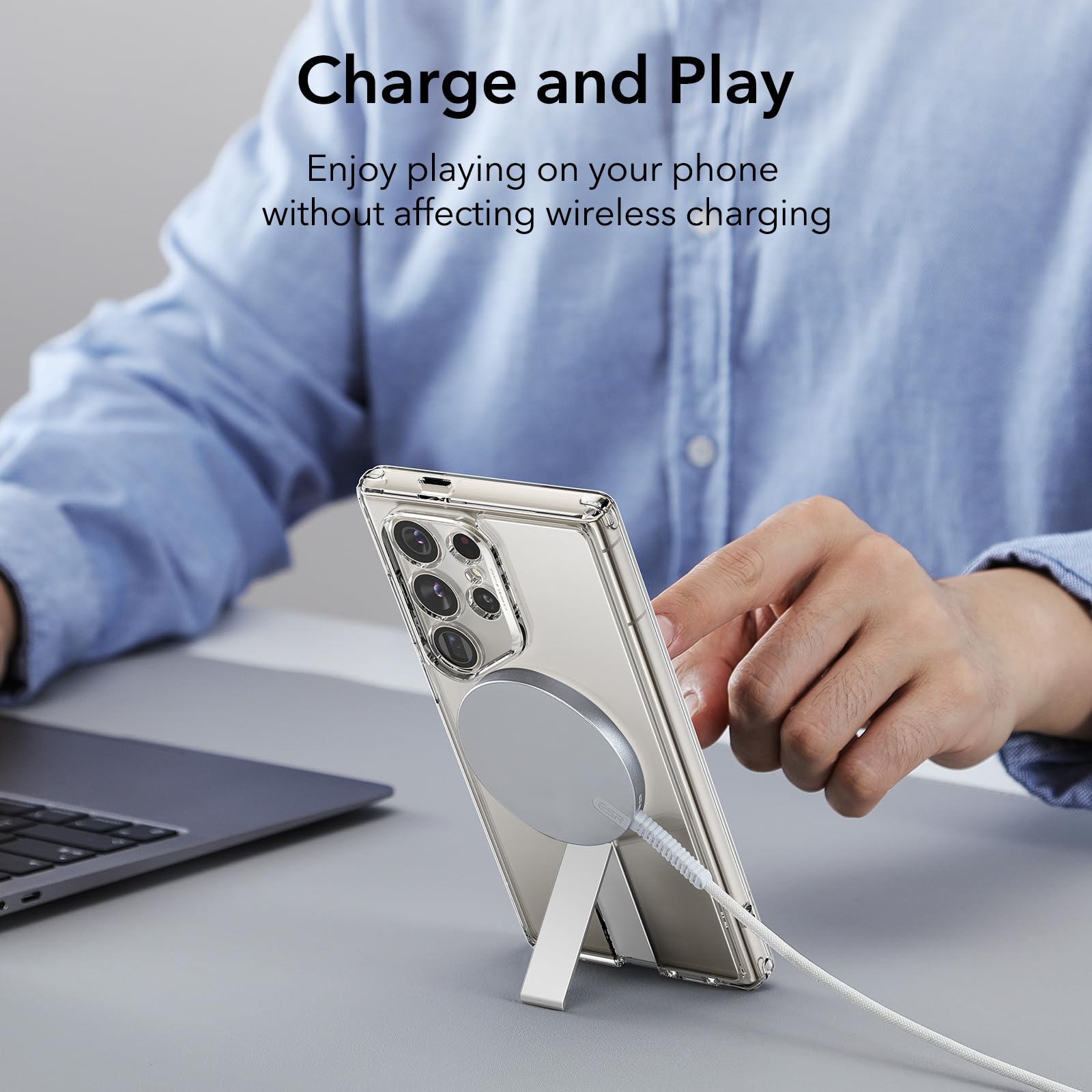 Foto 8 pulgar | Funda Esr Magsafe Con Soporte Para Samsung Galaxy S24 Ultra - Venta Internacional.
