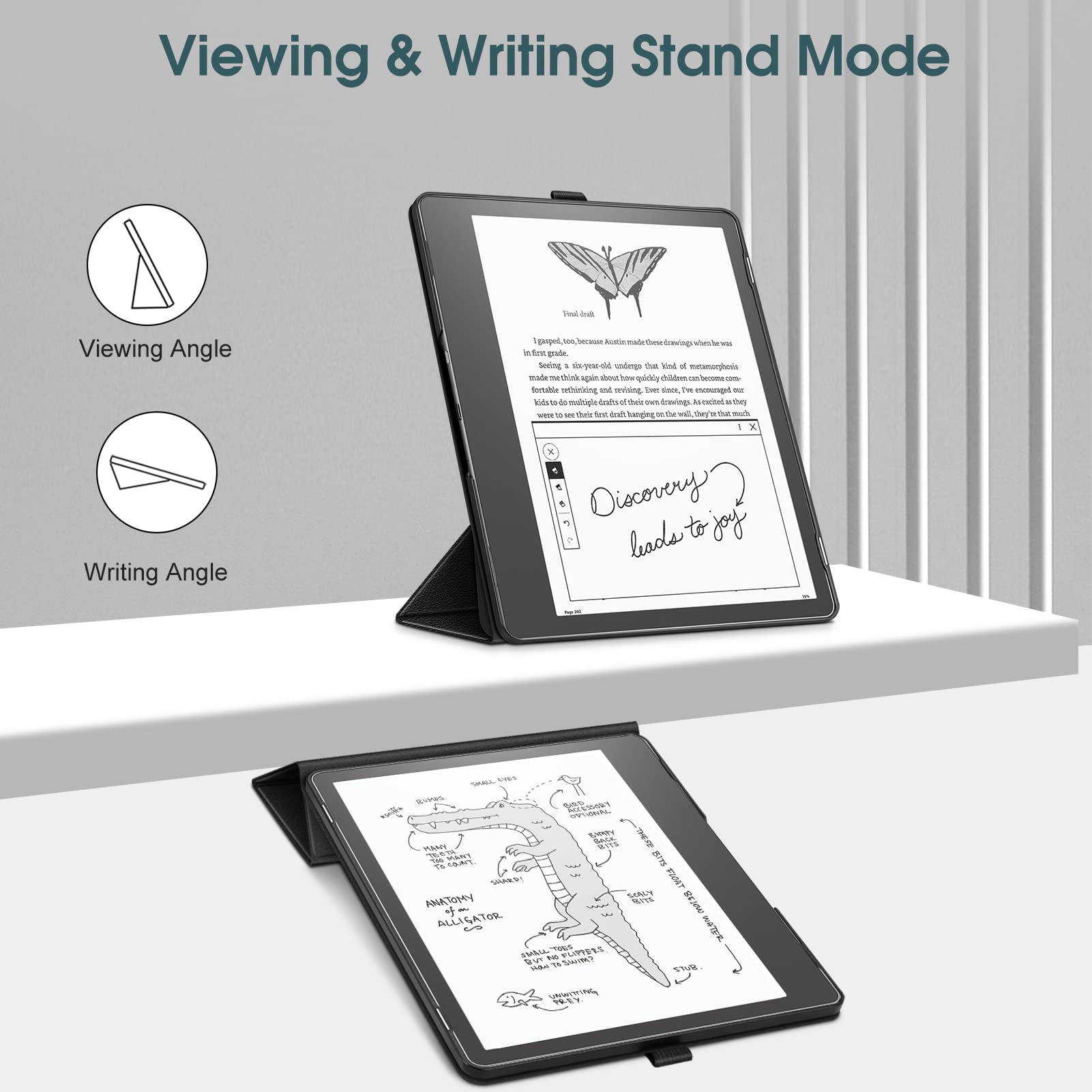 Foto 2 | Funda Fintie Trifold Para Kindle Scribe 10.2 2024/2022, Color Negro - Venta Internacional.