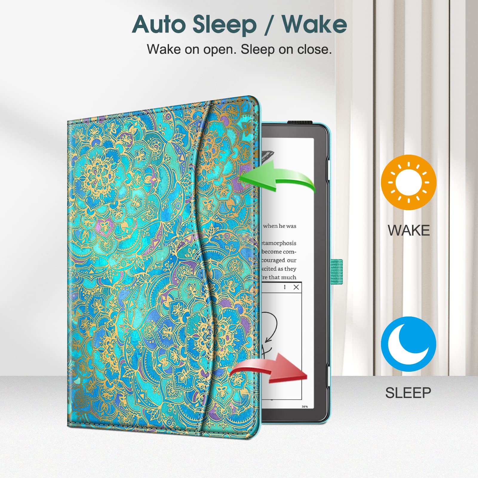 Foto 4 pulgar | Funda Fintie Con Soporte Para Kindle Scribe De 10,2 Pulgadas Con Ranura Para Tarjetas, Color Azul - Venta Internacional.