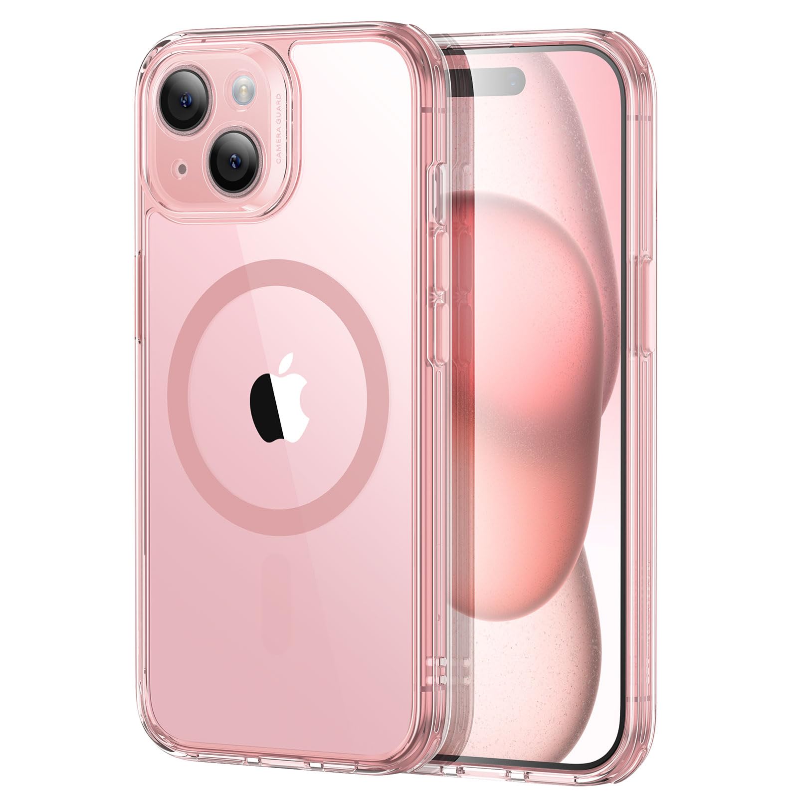 Funda De Teléfono Esr Para Iphone 15 Plus, Translúcida, Mate, Transparente, Rosa - Venta Internacional.