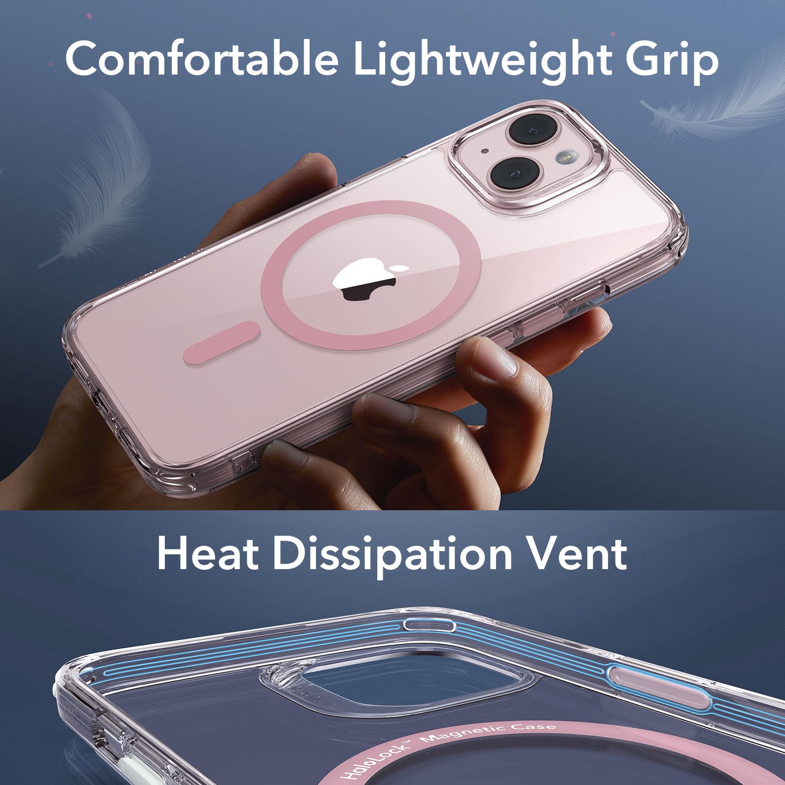 Foto 6 pulgar | Funda De Teléfono Esr Para Iphone 15 Plus, Translúcida, Mate, Transparente, Rosa - Venta Internacional.