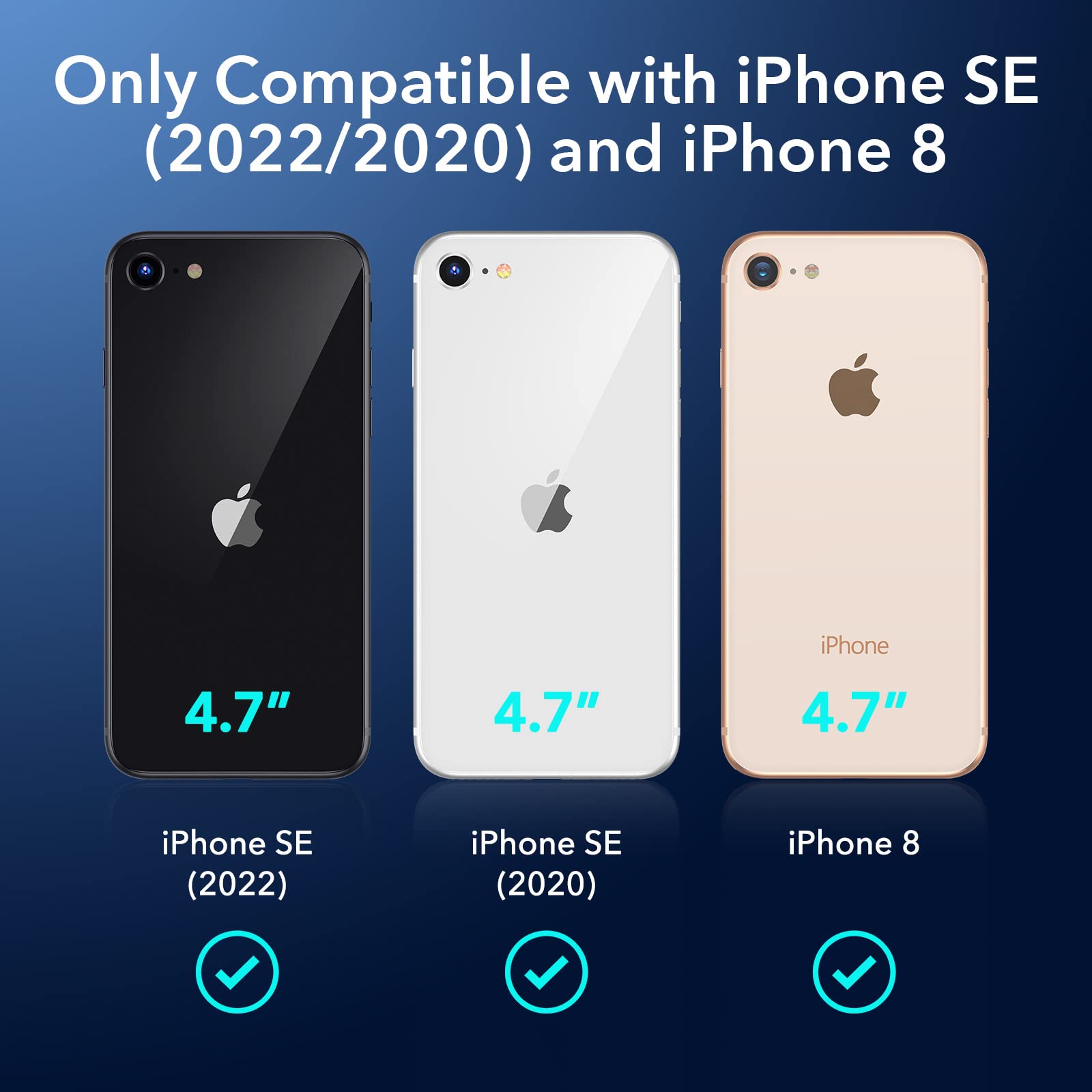 Foto 3 pulgar | Funda De Teléfono Esr Air Armor Clear Black Para Iphone Se (2022) - Venta Internacional.